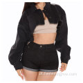 Casca de colheita vintage Top Short Women Summer Jacket